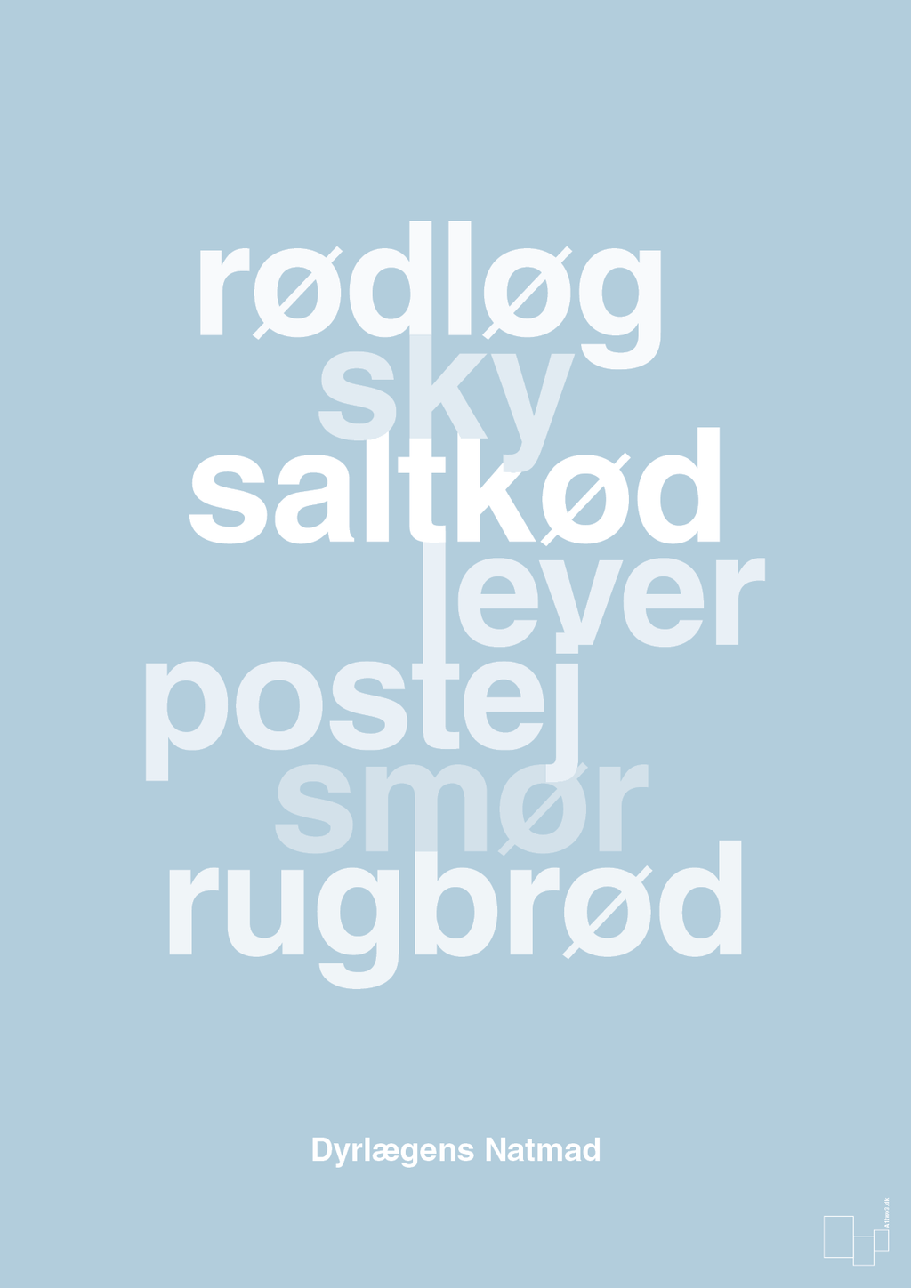 plakat: dyrelægens natmad - heavenly blue-Opskrifter-A1two3