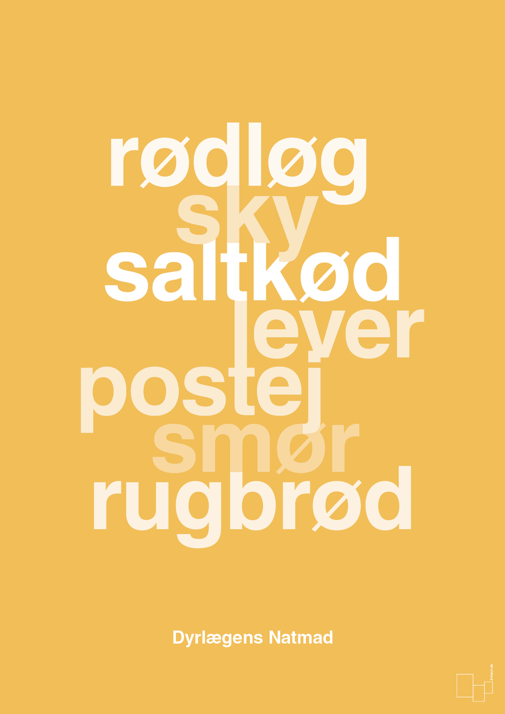plakat: dyrelægens natmad - honeycomb-Opskrifter-A1two3