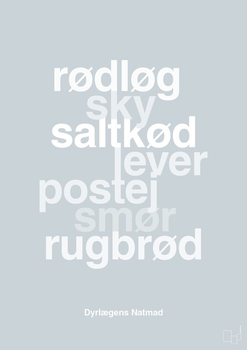 plakat: dyrelægens natmad - light drizzle-Opskrifter-A1two3