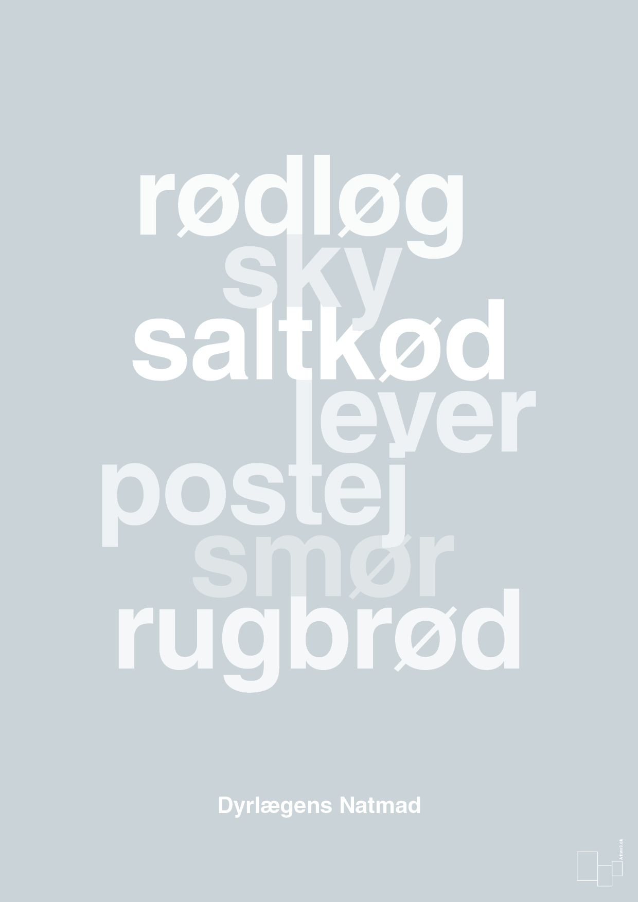plakat: dyrelægens natmad - light drizzle-Opskrifter-A1two3