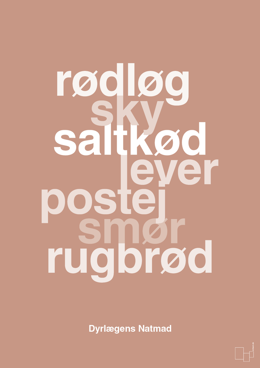 plakat: dyrelægens natmad - powder-Opskrifter-A1two3