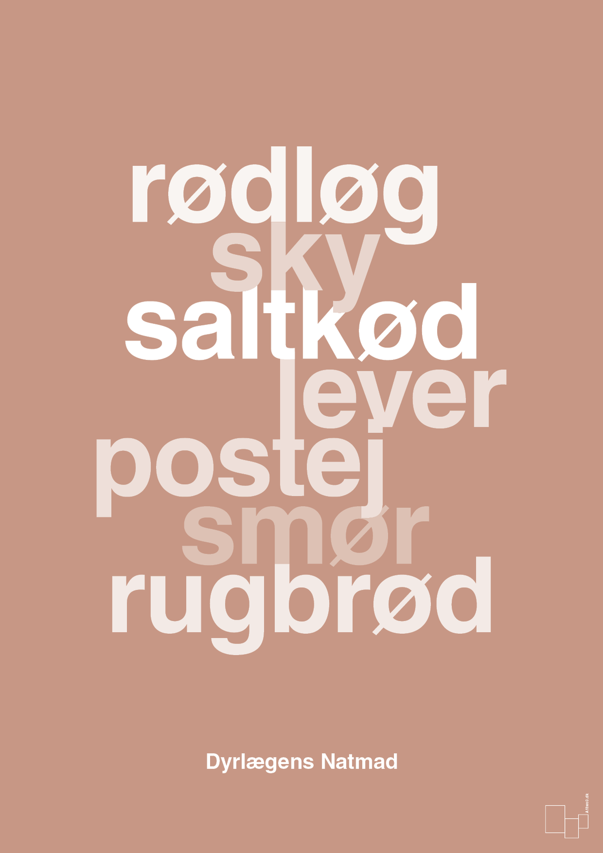 plakat: dyrelægens natmad - powder-Opskrifter-A1two3