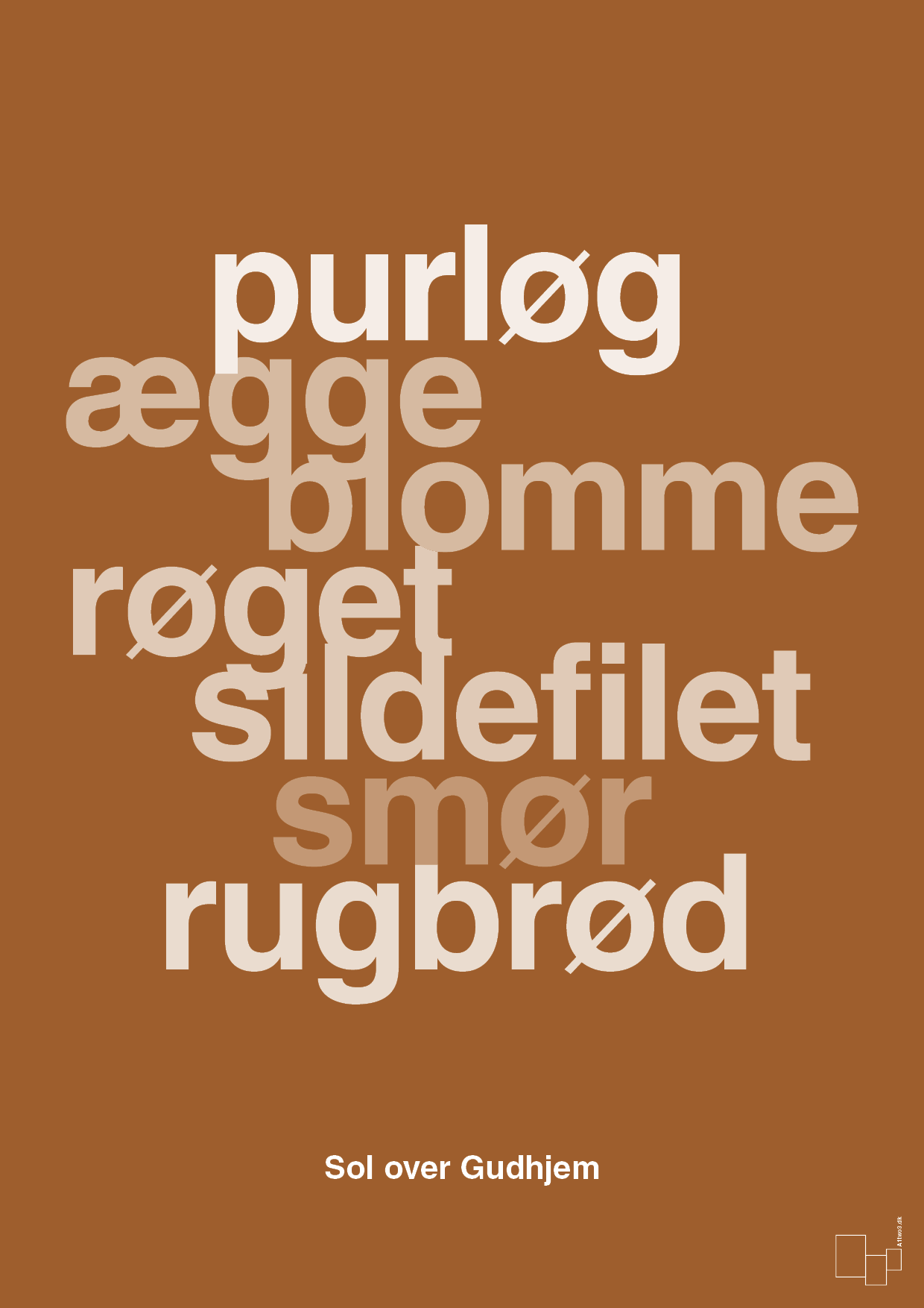 plakat: sol over gudhjem - cognac-Opskrifter-A1two3