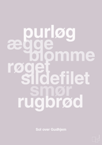 plakat: sol over gudhjem - dusty lilac-Opskrifter-A1two3