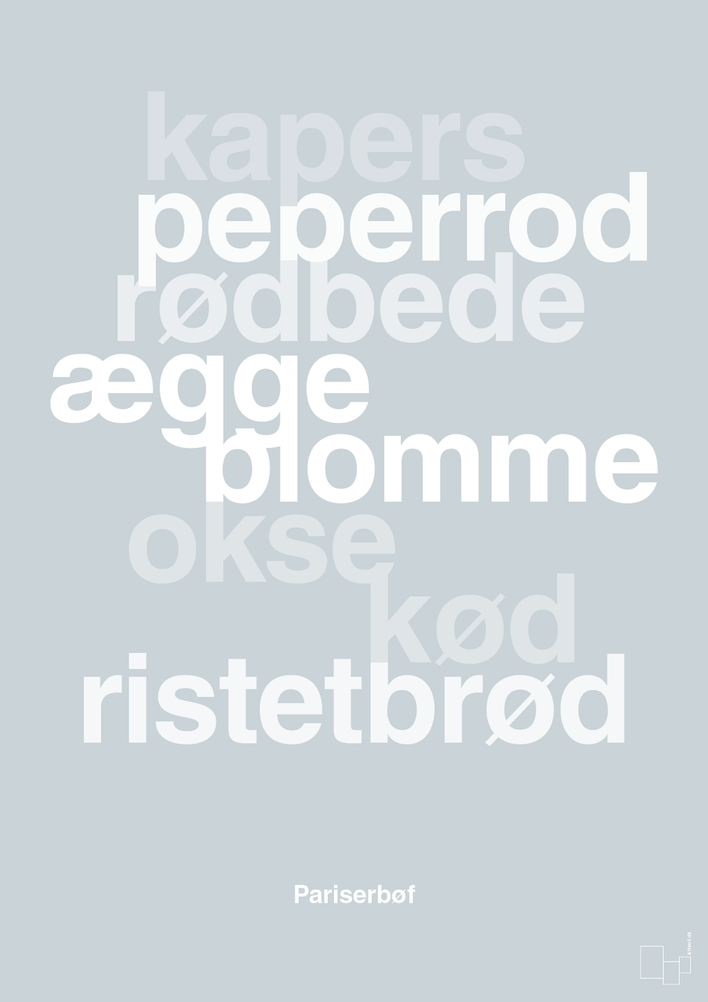 plakat: pariserbøf - light drizzle-Opskrifter-A1two3
