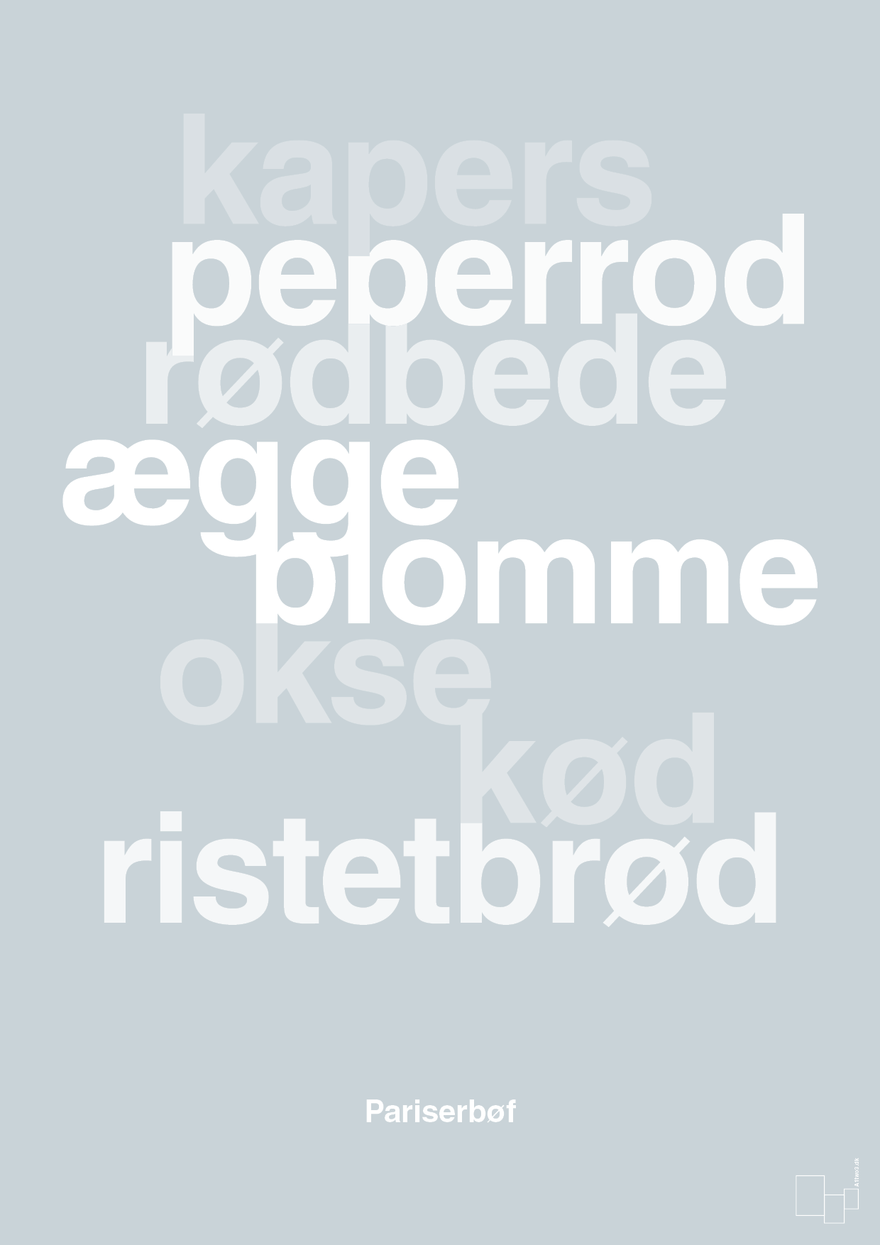 plakat: pariserbøf - light drizzle-Opskrifter-A1two3