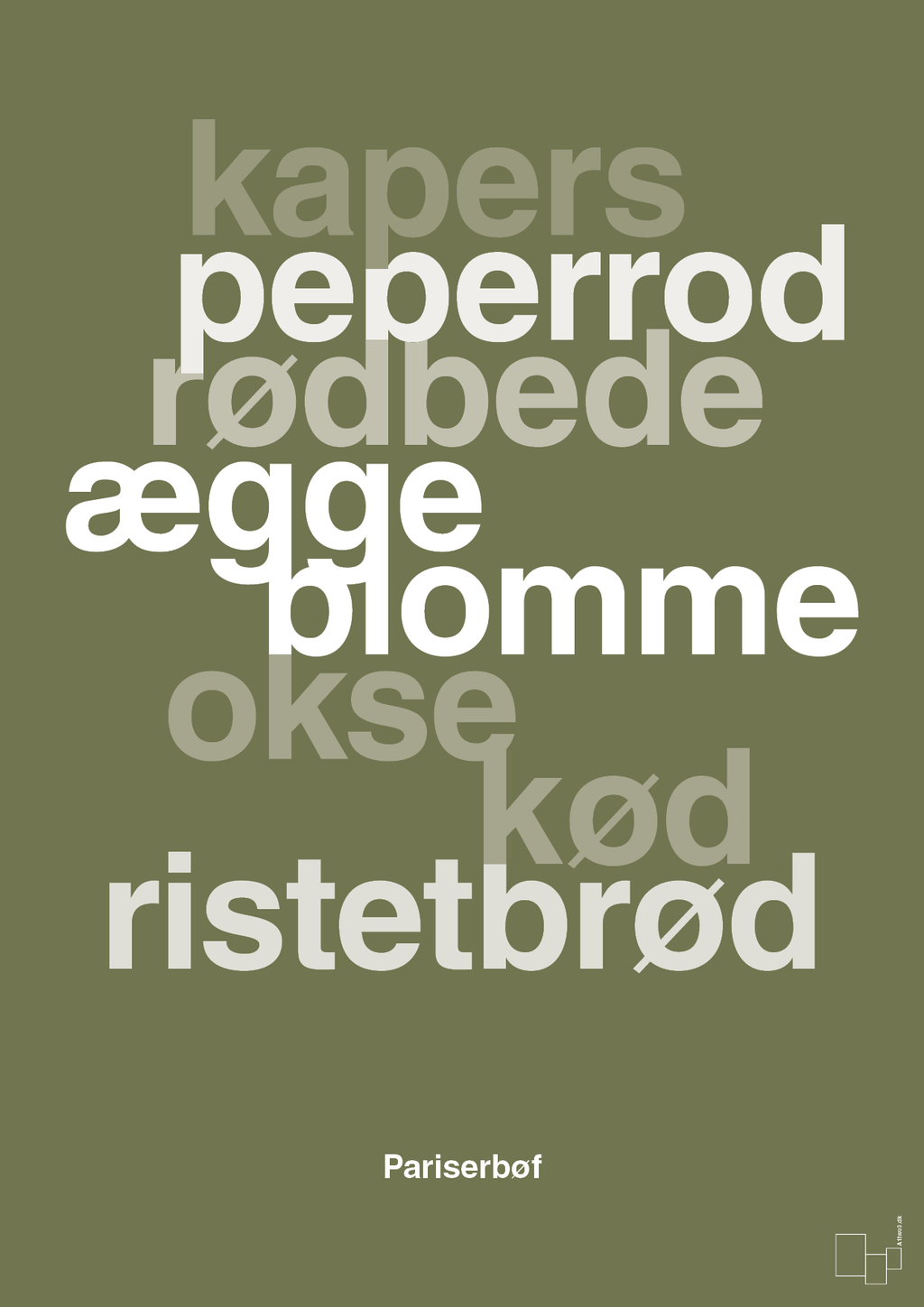 plakat: pariserbøf - secret meadow-Opskrifter-A1two3