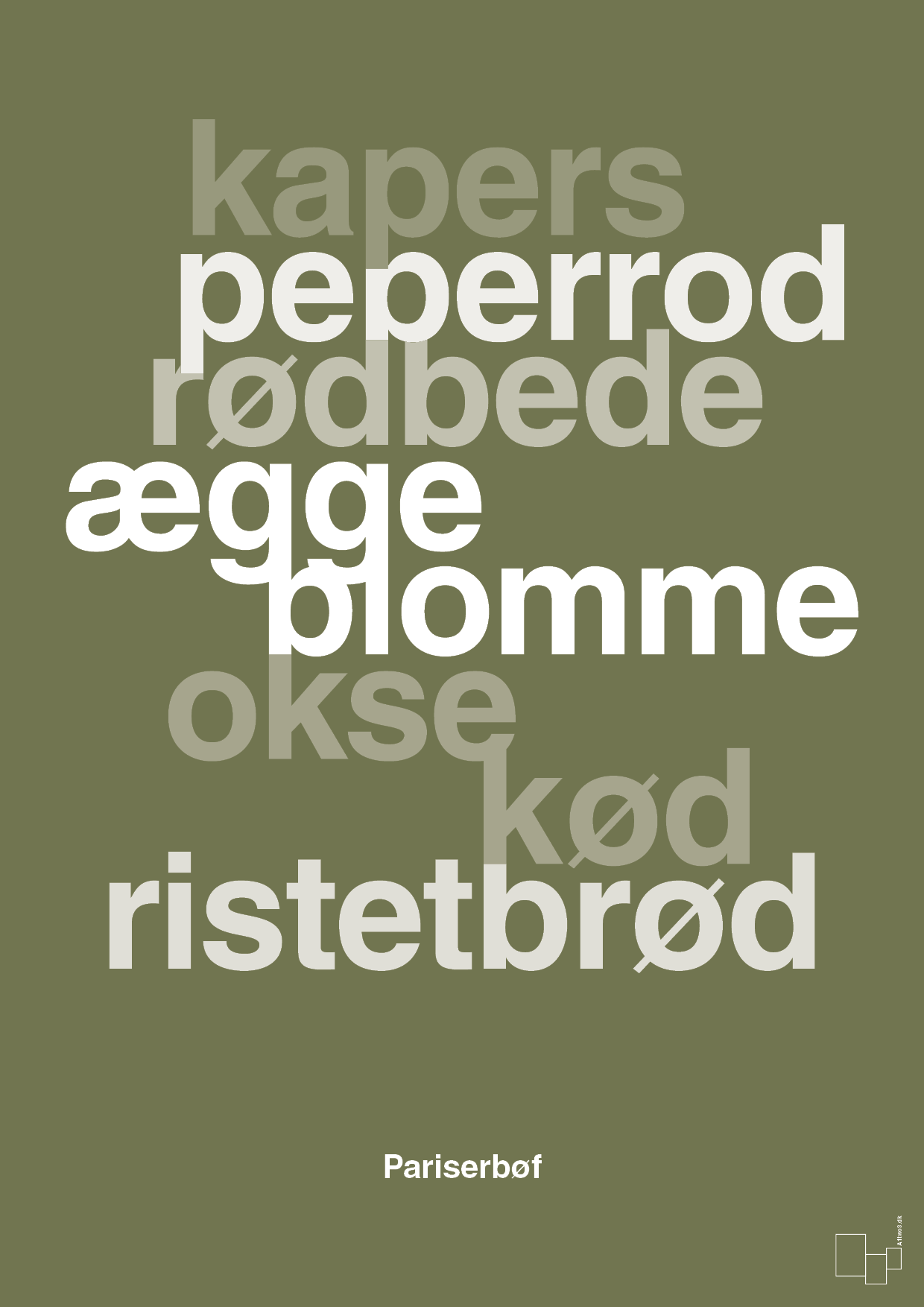 plakat: pariserbøf - secret meadow-Opskrifter-A1two3