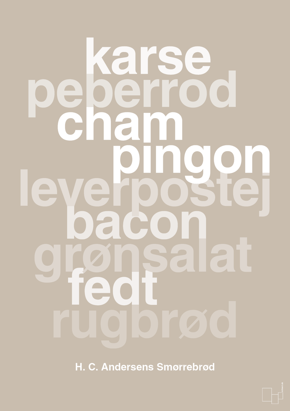 plakat: hc andersens smørrebrød - creamy mushroom-Opskrifter-A1two3