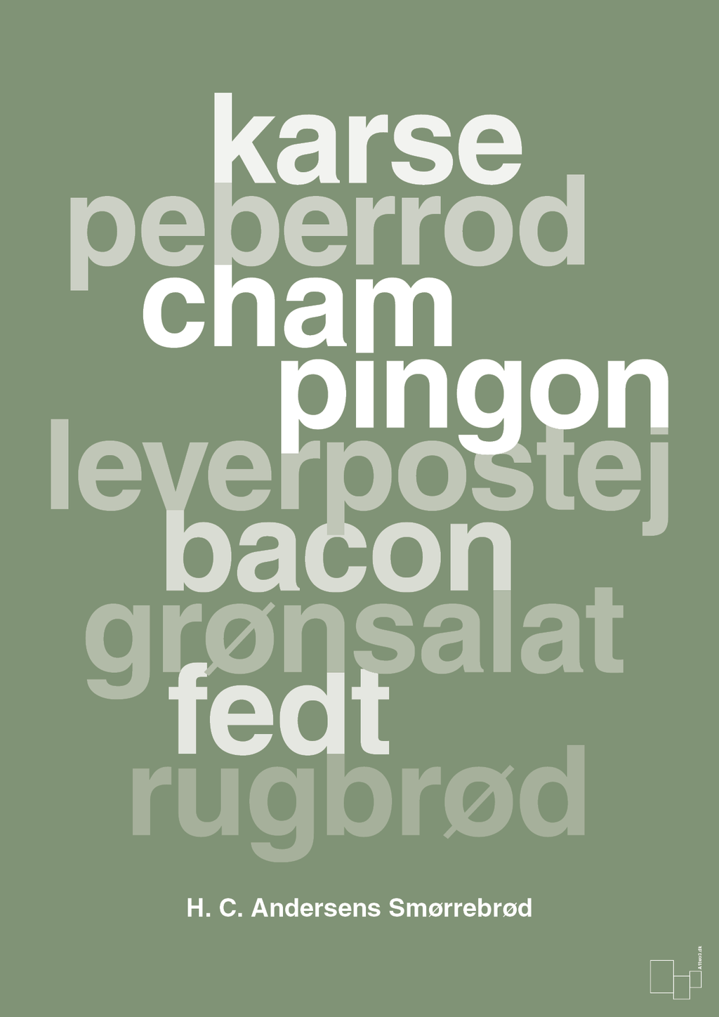 plakat: hc andersens smørrebrød - jade-Opskrifter-A1two3
