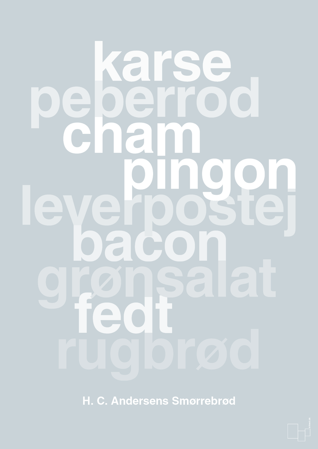 plakat: hc andersens smørrebrød - light drizzle-Opskrifter-A1two3