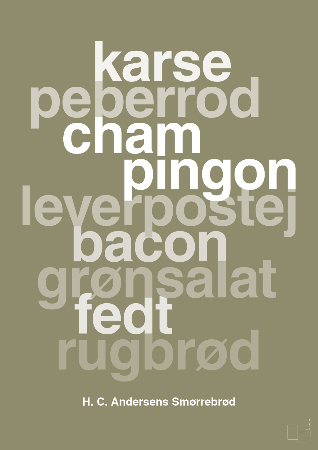 plakat: hc andersens smørrebrød - misty forrest-Opskrifter-A1two3