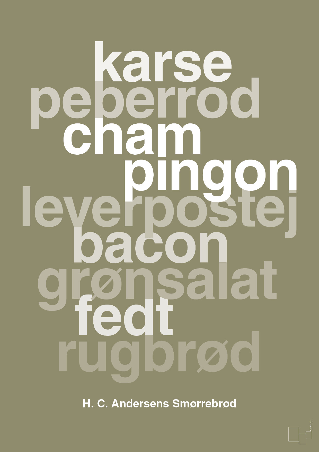 plakat: hc andersens smørrebrød - misty forrest-Opskrifter-A1two3
