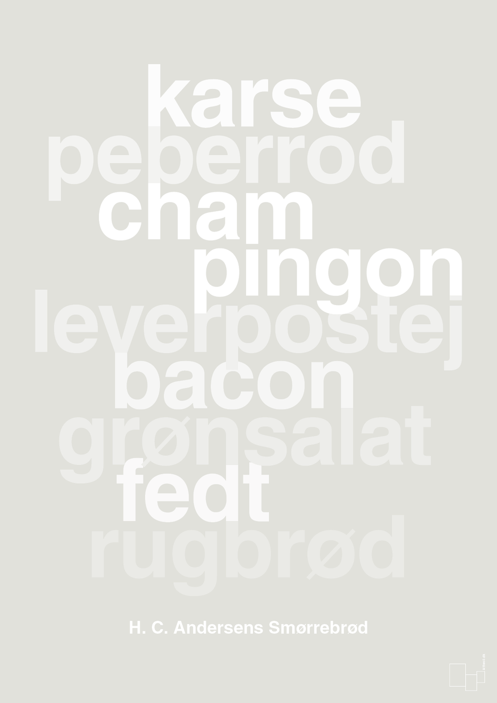plakat: hc andersens smørrebrød - painters white-Opskrifter-A1two3