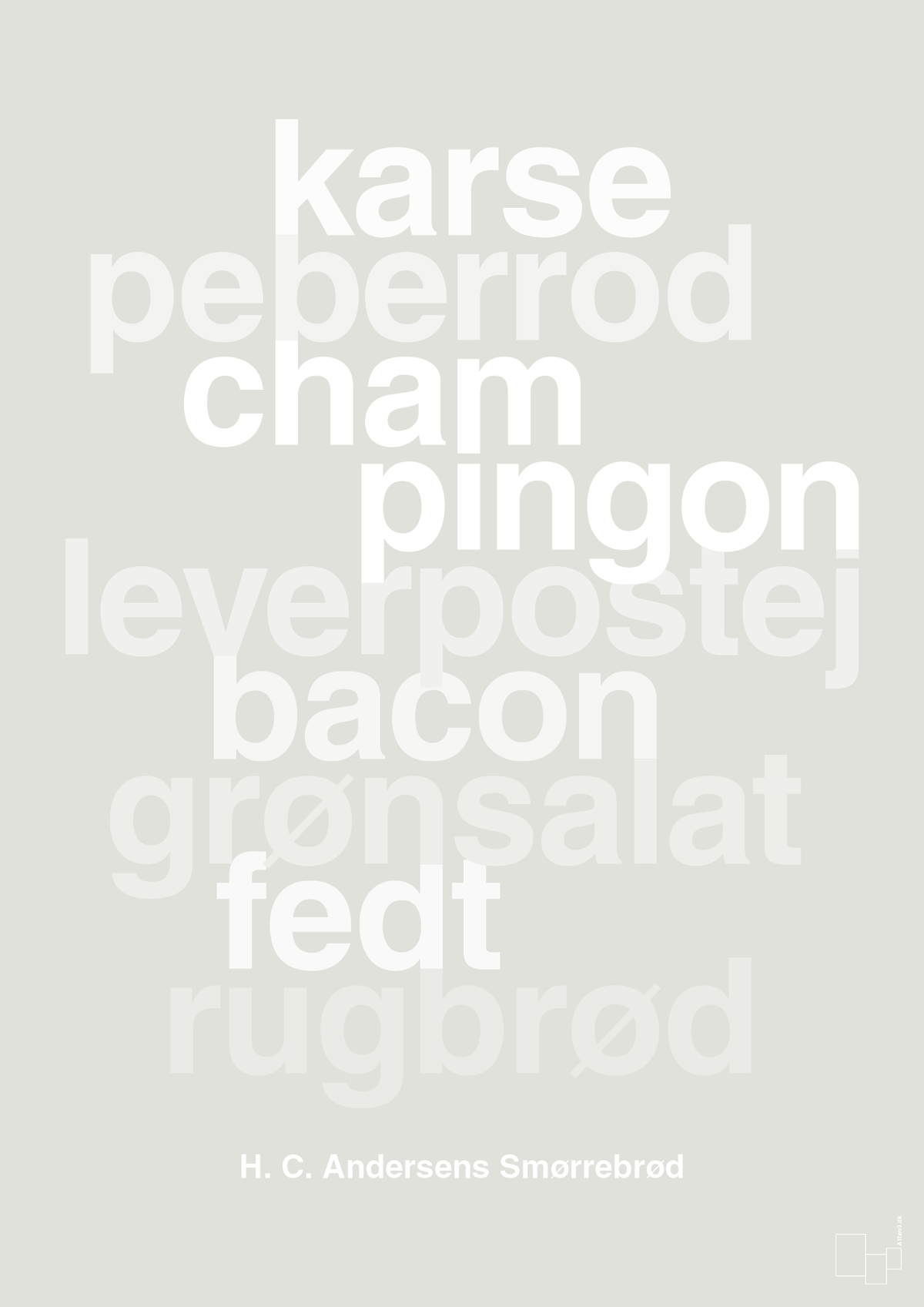 plakat: hc andersens smørrebrød - painters white-Opskrifter-A1two3