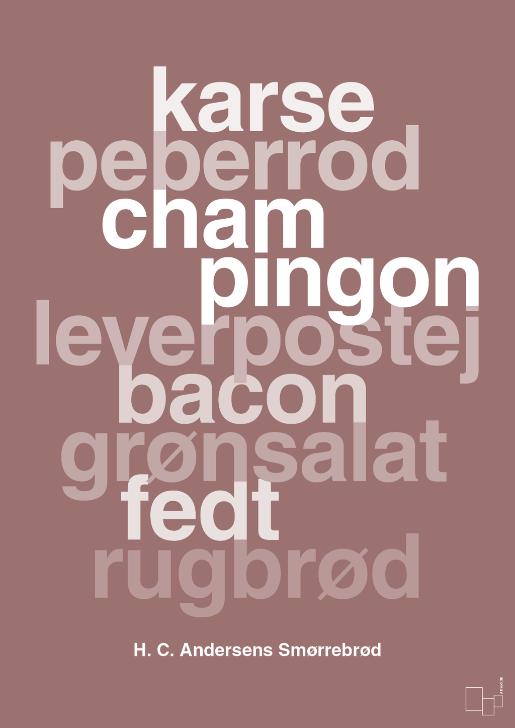 plakat: hc andersens smørrebrød - plum-Opskrifter-A1two3