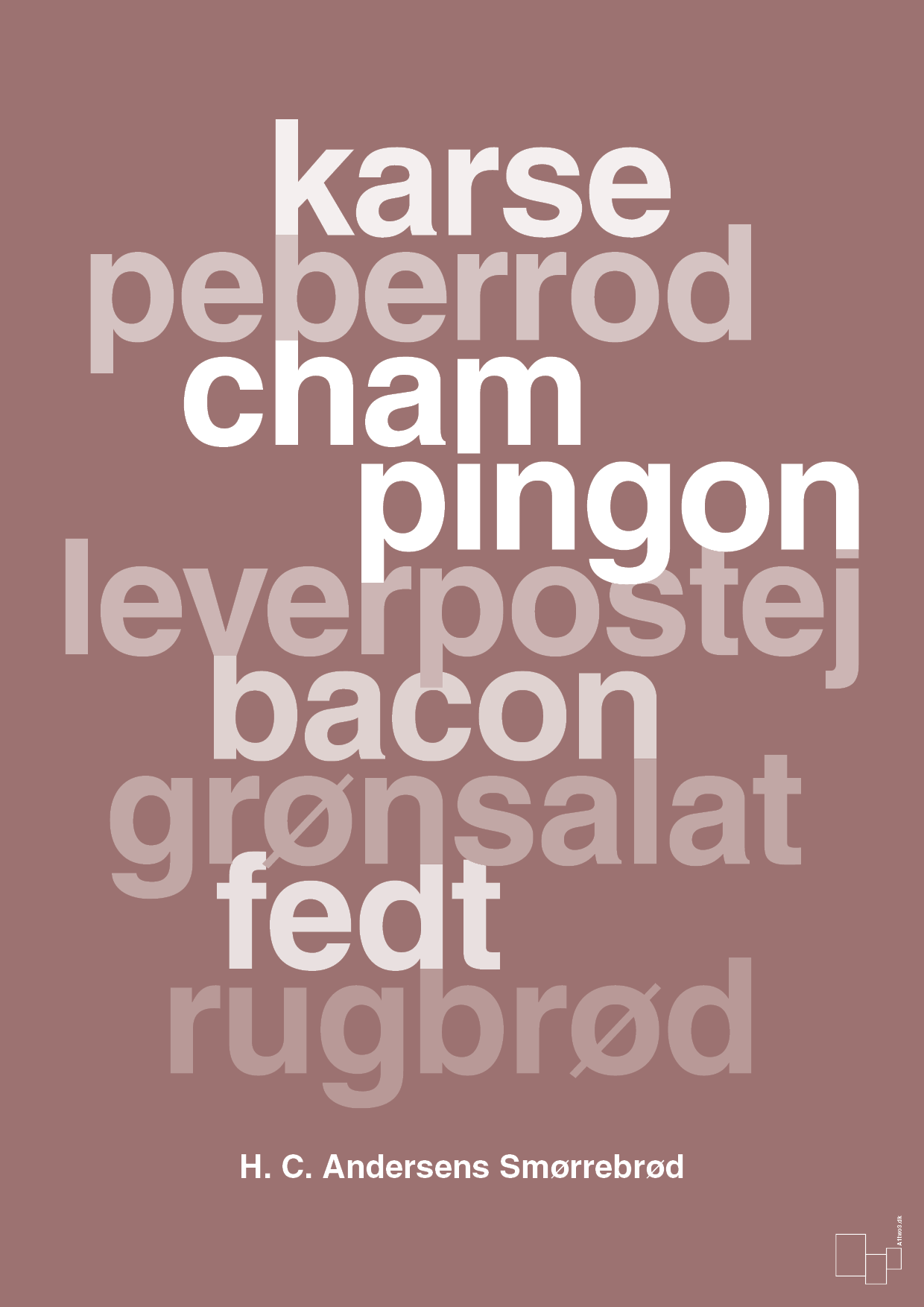 plakat: hc andersens smørrebrød - plum-Opskrifter-A1two3
