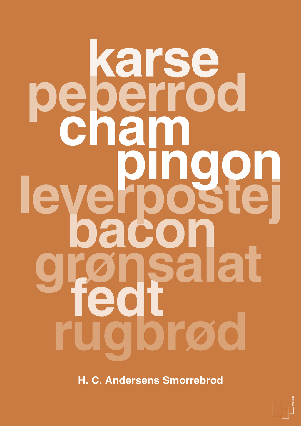 plakat: hc andersens smørrebrød - rumba orange-Opskrifter-A1two3