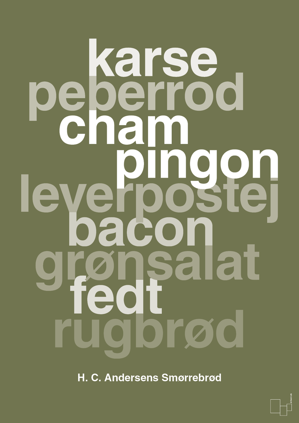 plakat: hc andersens smørrebrød - secret meadow-Opskrifter-A1two3