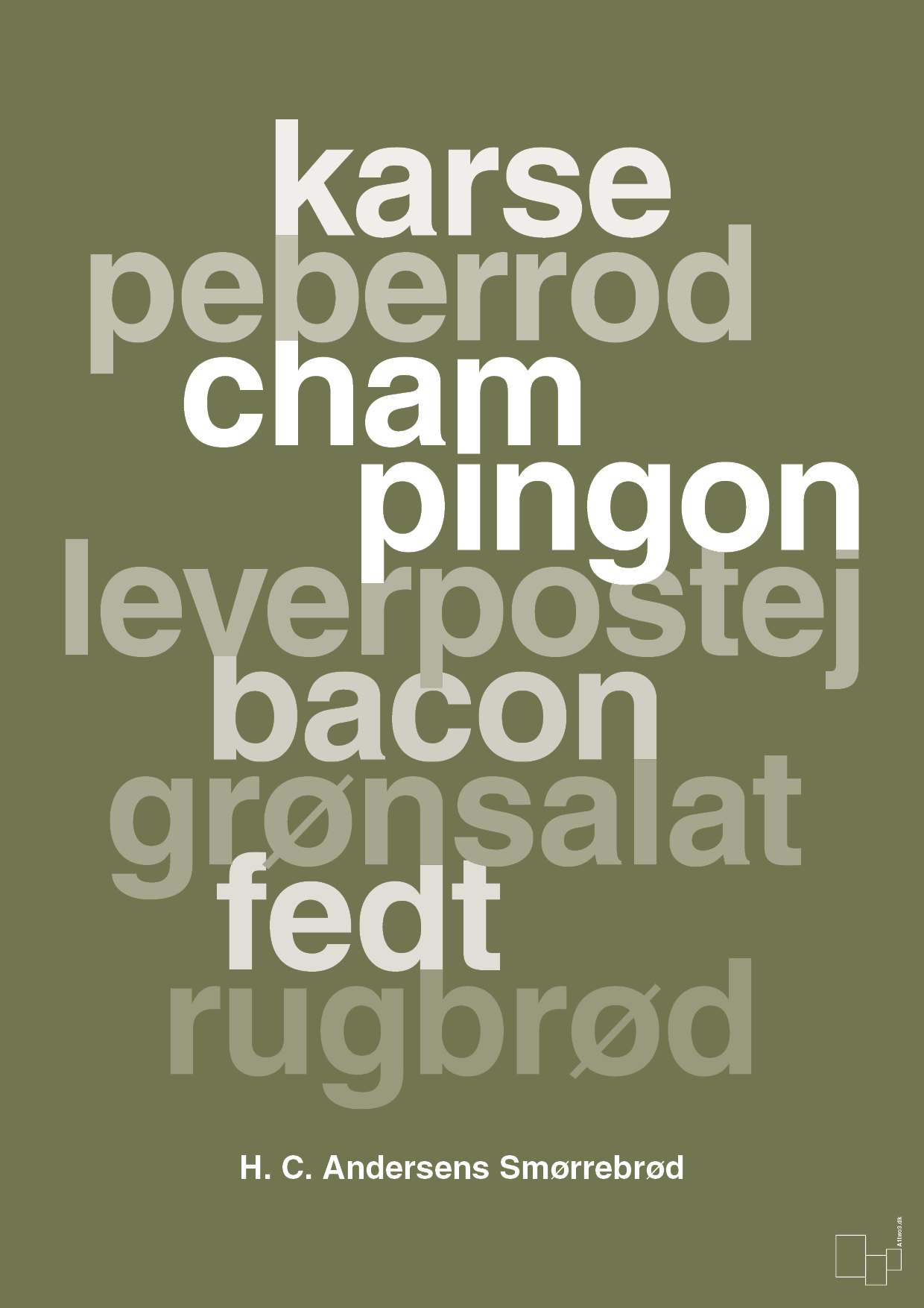 plakat: hc andersens smørrebrød - secret meadow-Opskrifter-A1two3