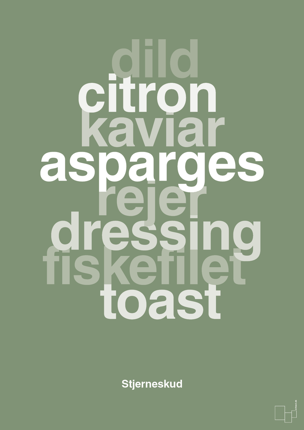 plakat: stjerneskud - jade-Opskrifter-A1two3