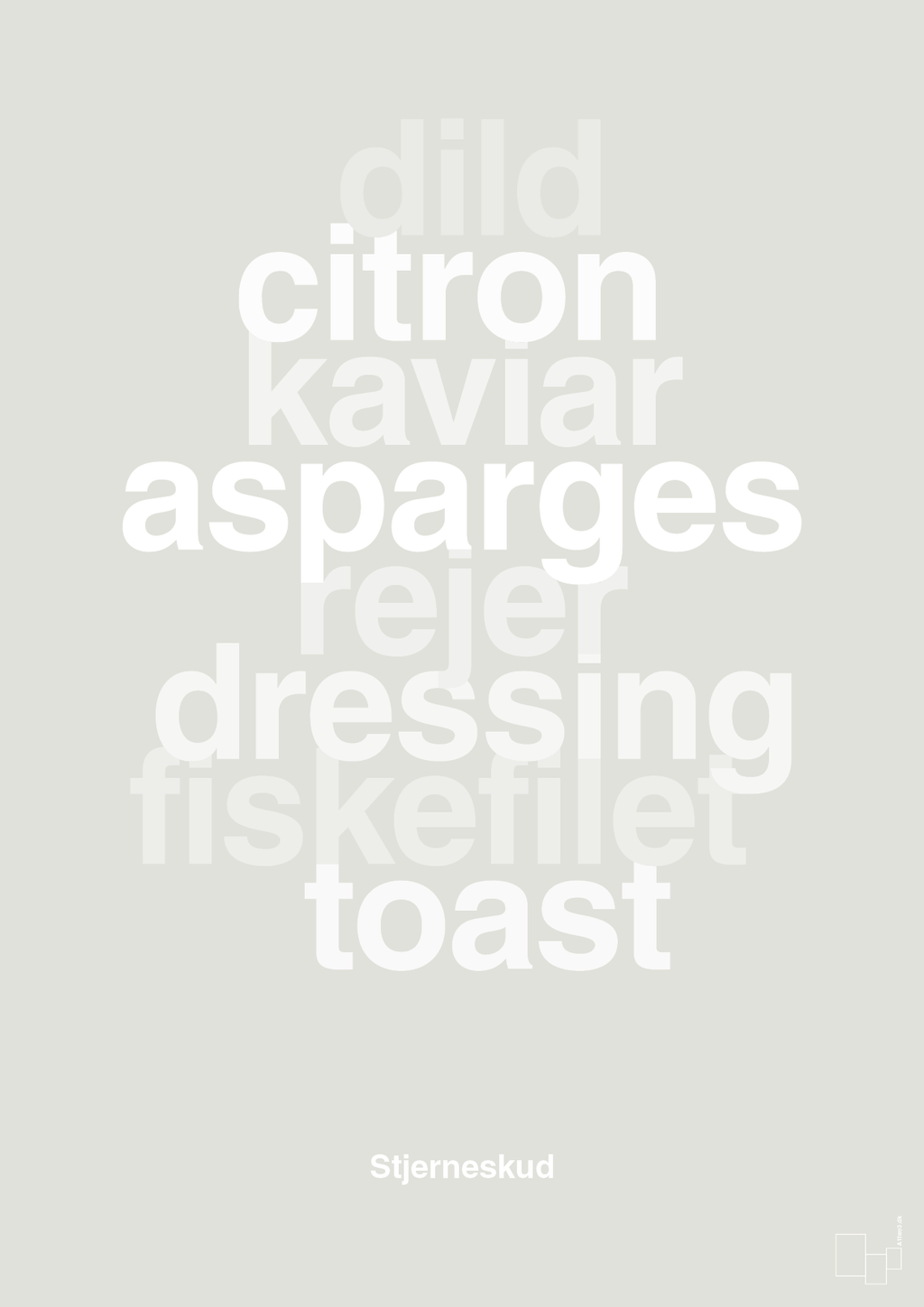 plakat: stjerneskud - painters white-Opskrifter-A1two3