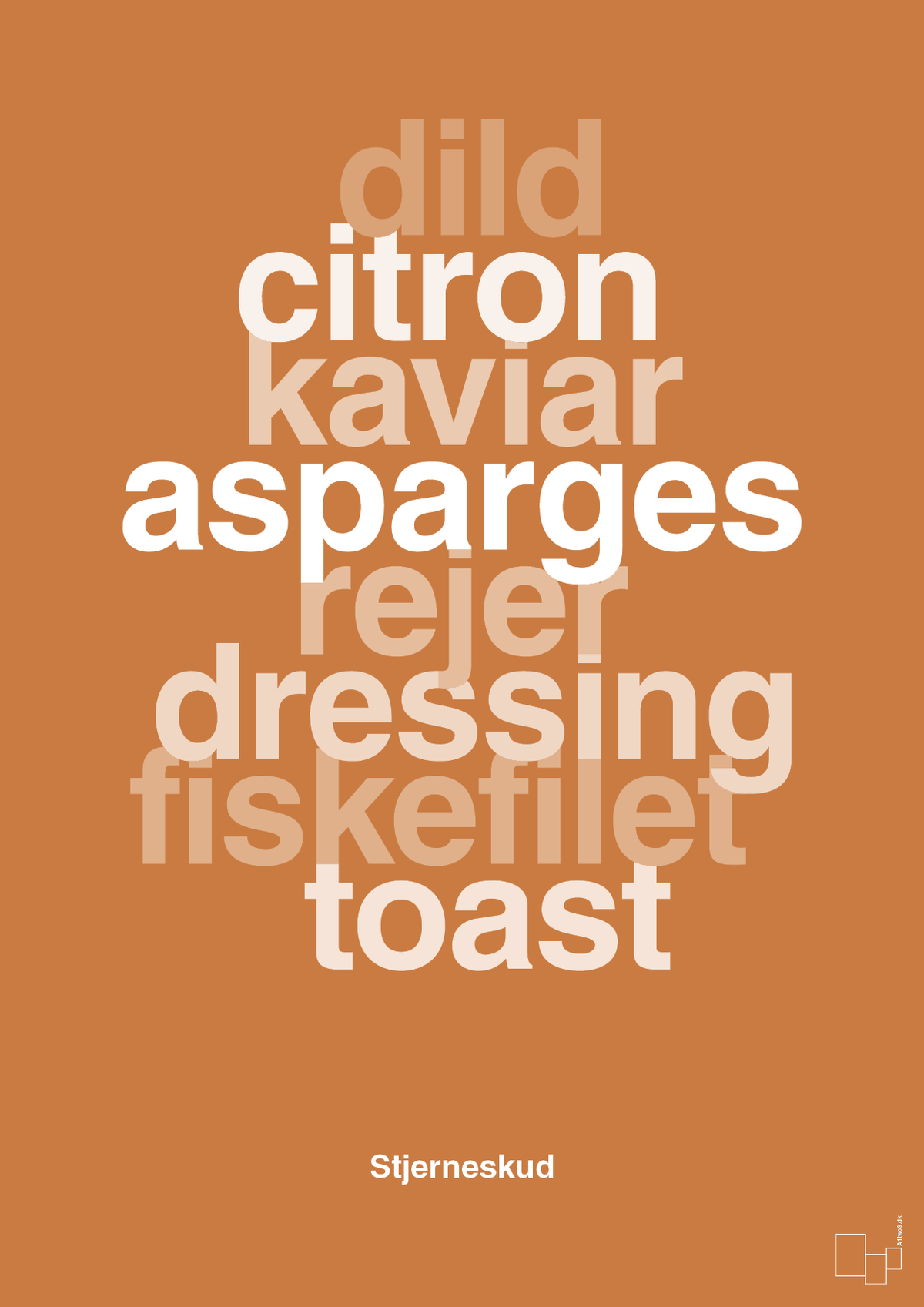 plakat: stjerneskud - rumba orange-Opskrifter-A1two3