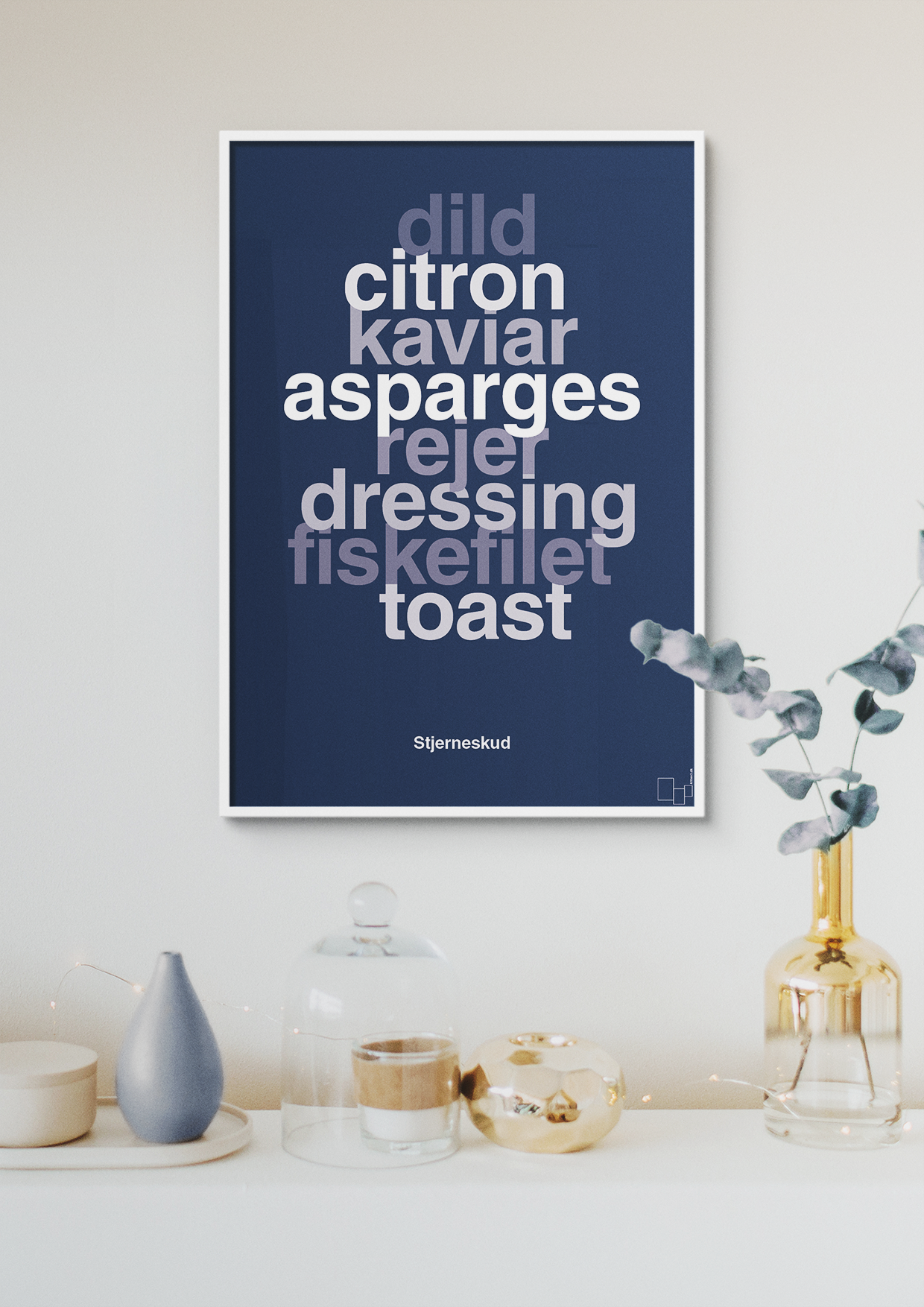 plakat: stjerneskud - graphic charcoal-Opskrifter-A1two3