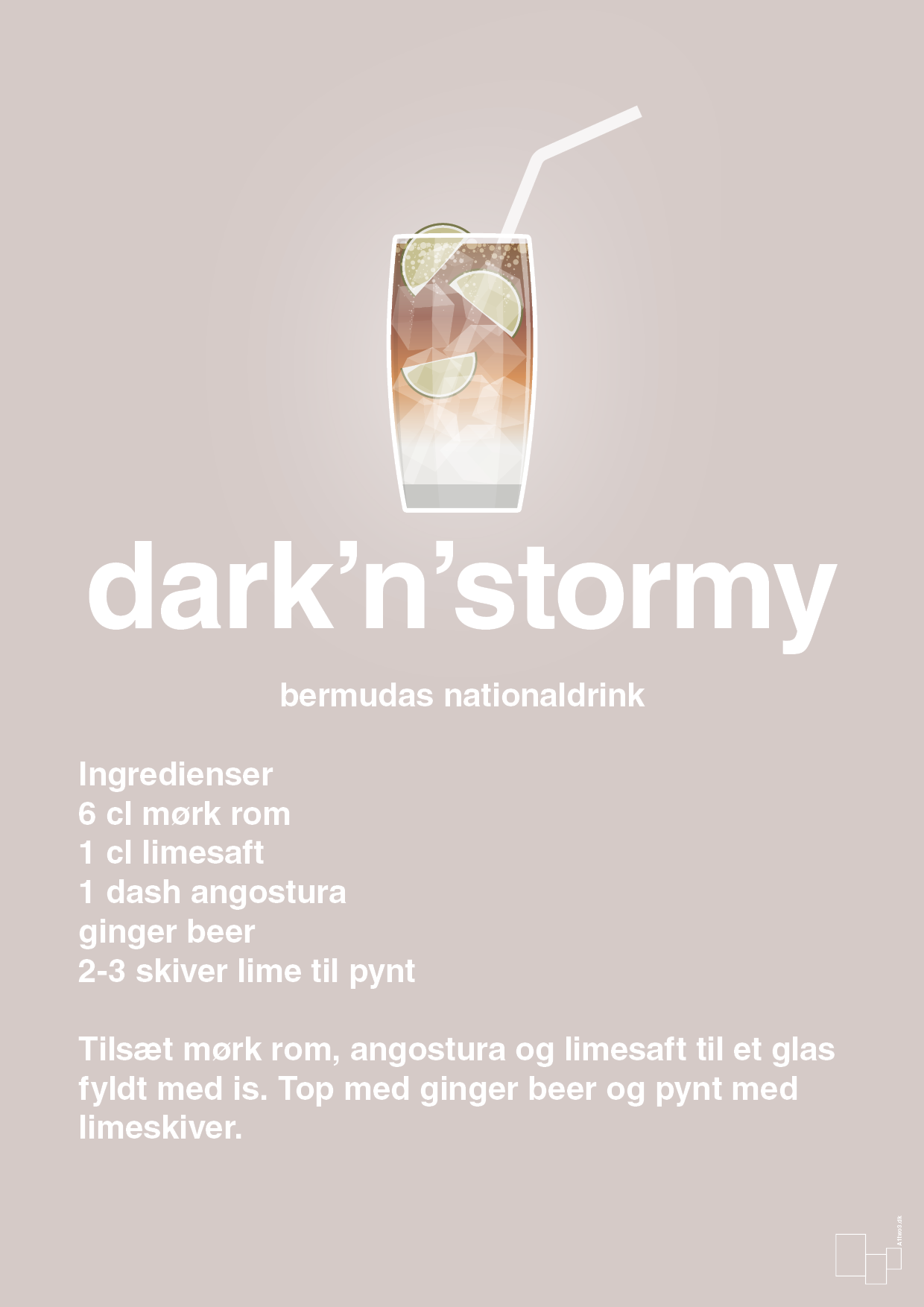 plakat: dark'n'stormy - broken beige-Cocktails-A1two3