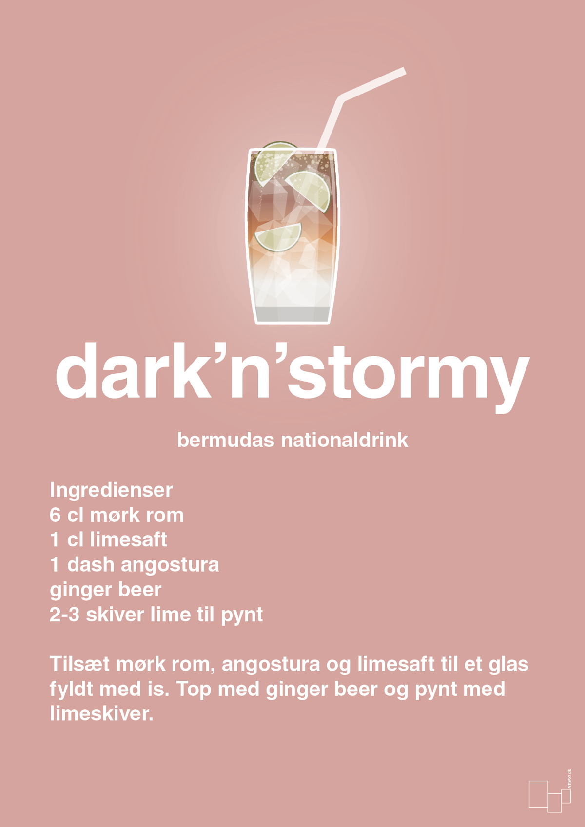 plakat: dark'n'stormy - bubble shell-Cocktails-A1two3