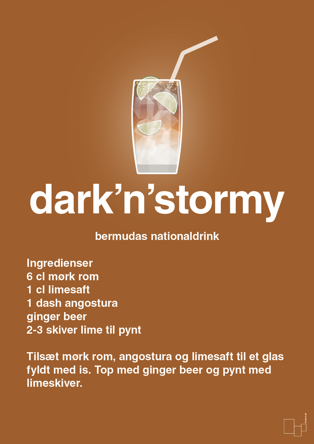plakat: dark'n'stormy - cognac-Cocktails-A1two3