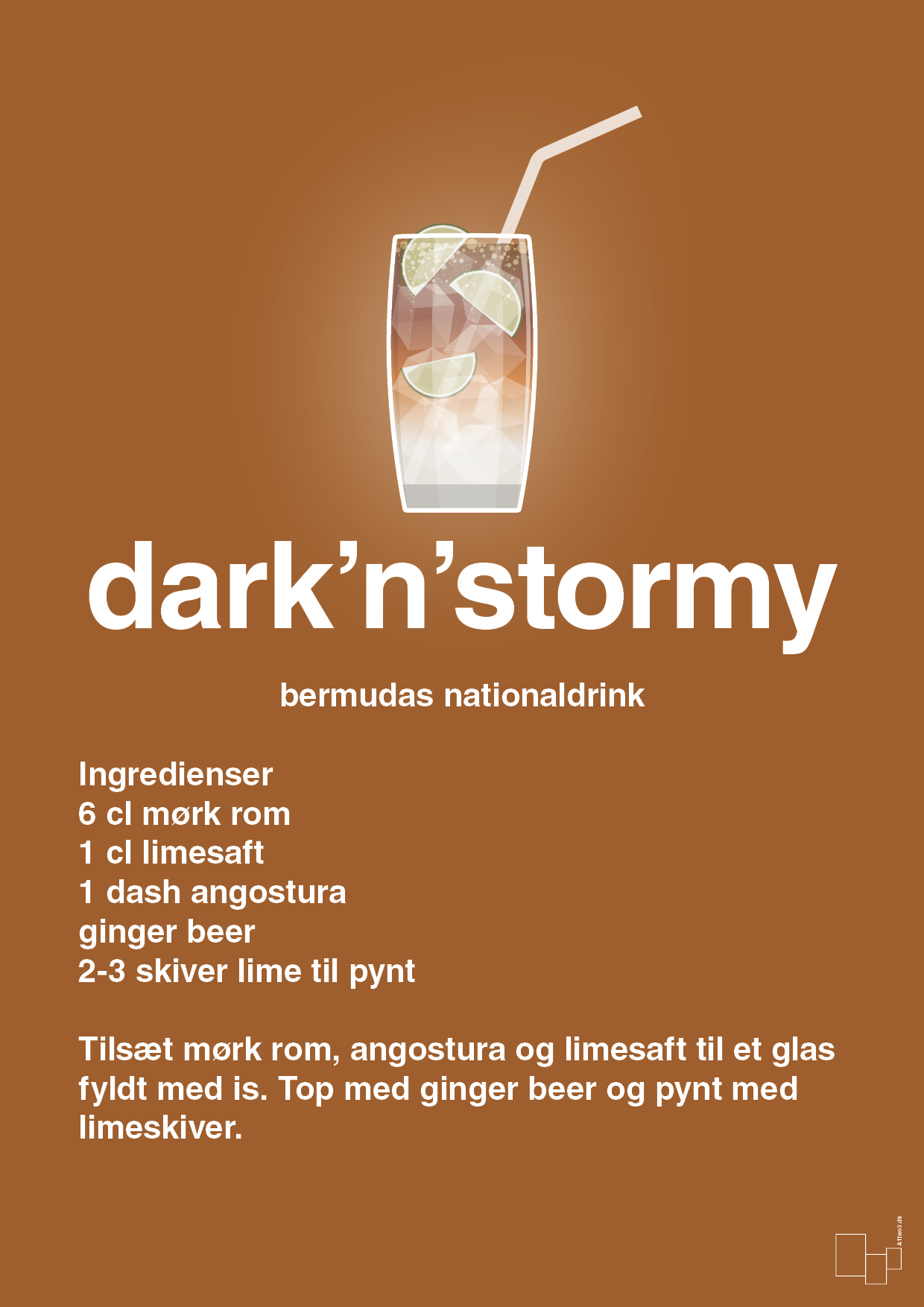 plakat: dark'n'stormy - cognac-Cocktails-A1two3