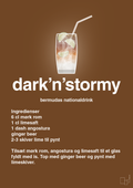 plakat: dark'n'stormy - dark brown-Cocktails-A1two3