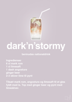 plakat: dark'n'stormy - dusty lilac-Cocktails-A1two3