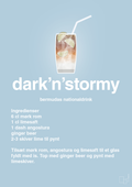 plakat: dark'n'stormy - heavenly blue-Cocktails-A1two3