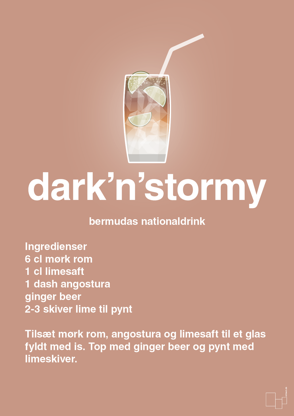 plakat: dark'n'stormy - powder-Cocktails-A1two3
