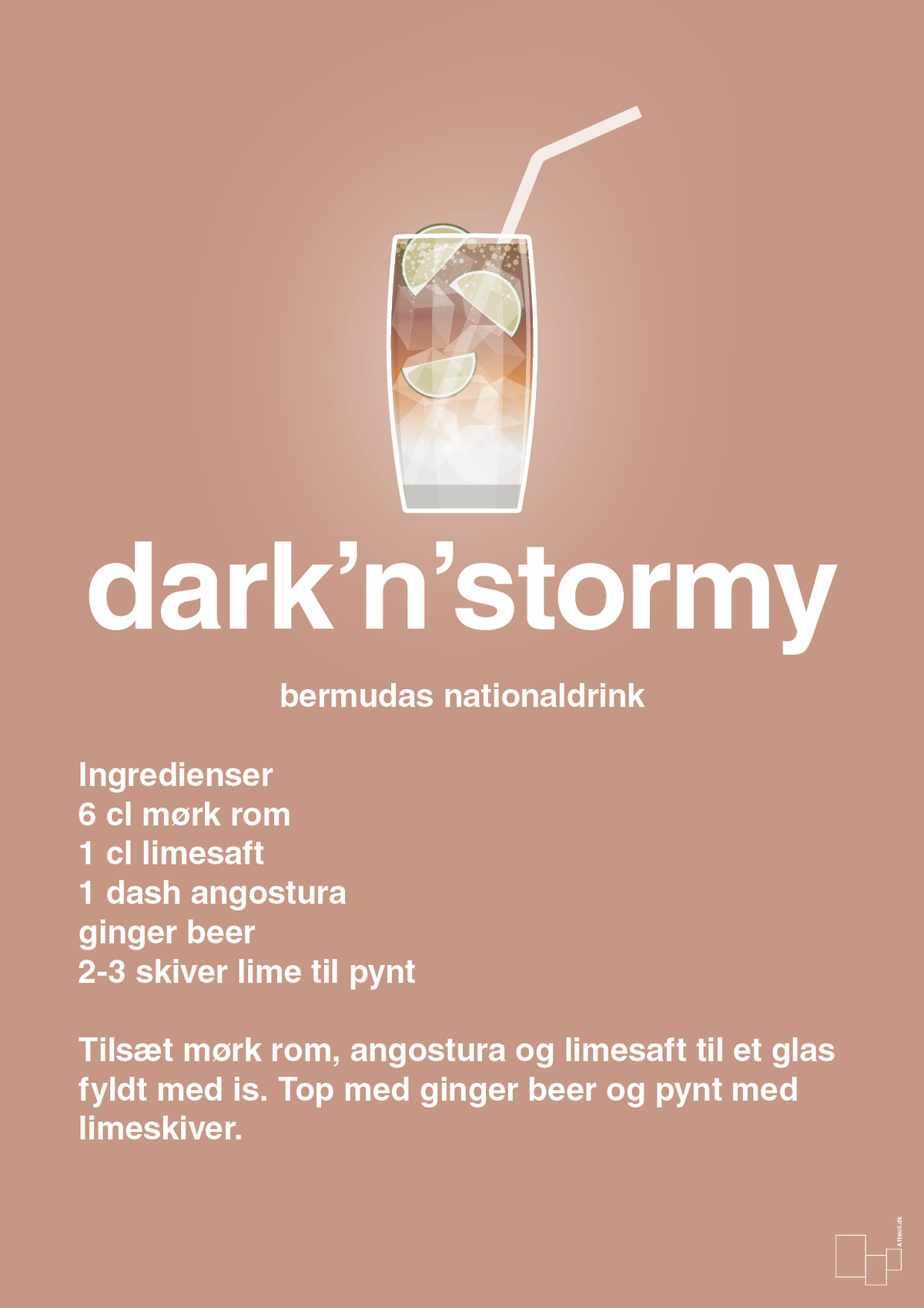 plakat: dark'n'stormy - powder-Cocktails-A1two3