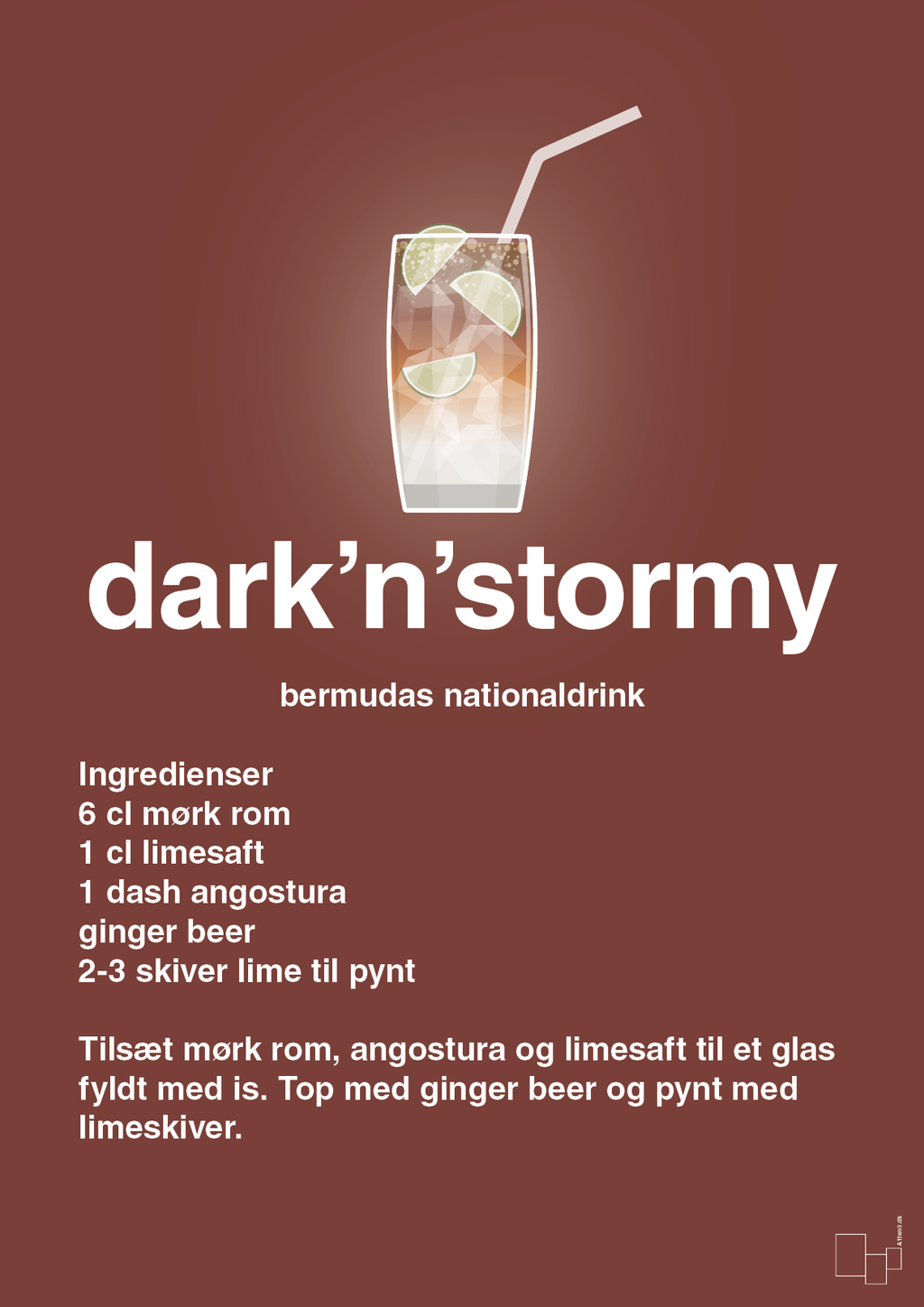 plakat: dark'n'stormy - red pepper-Cocktails-A1two3