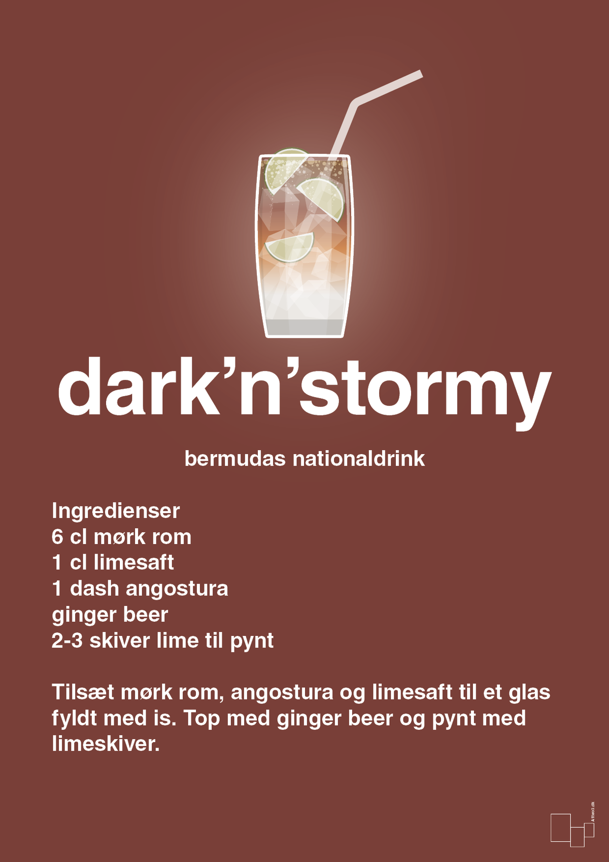 plakat: dark'n'stormy - red pepper-Cocktails-A1two3