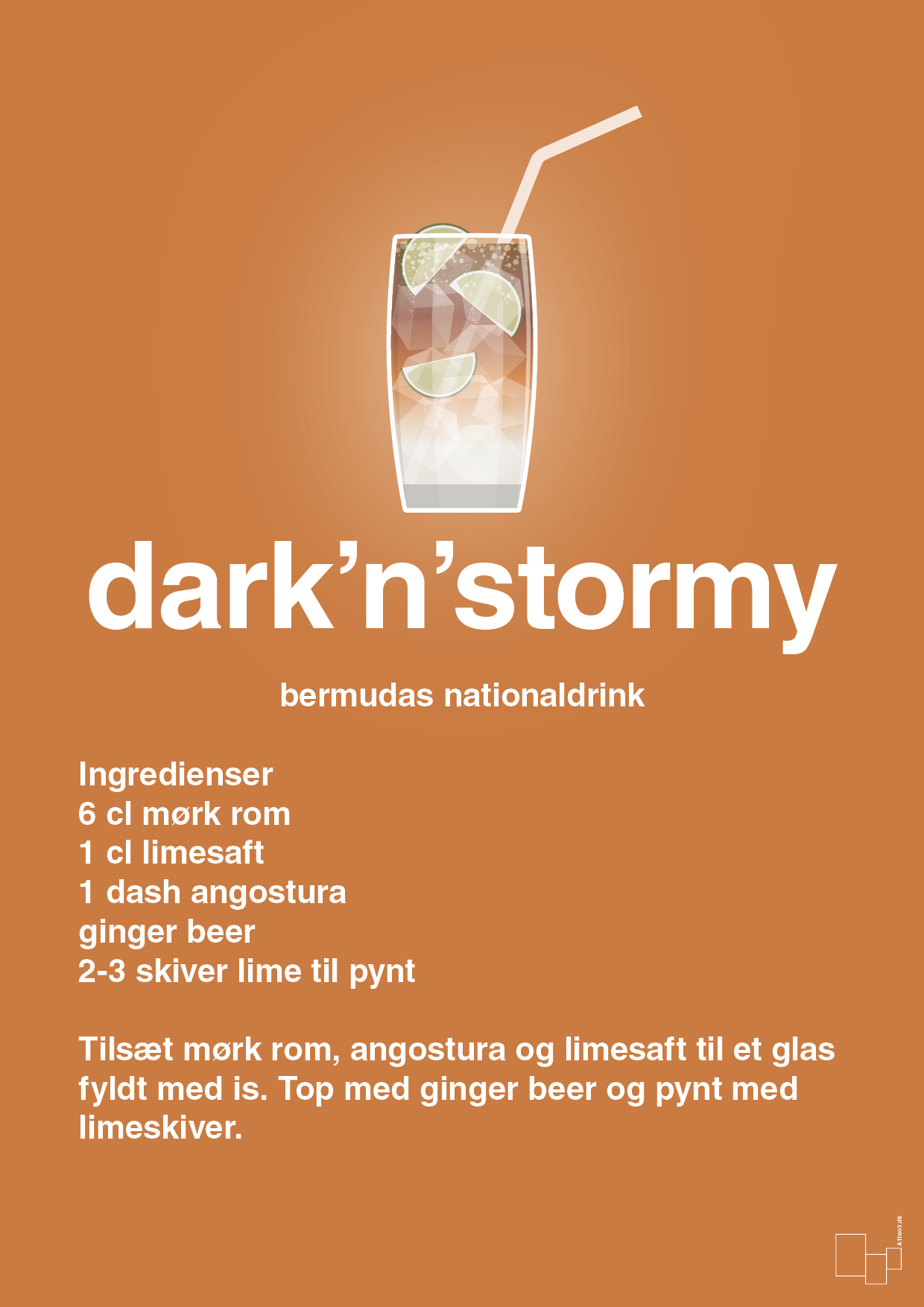 plakat: dark'n'stormy - rumba orange-Cocktails-A1two3