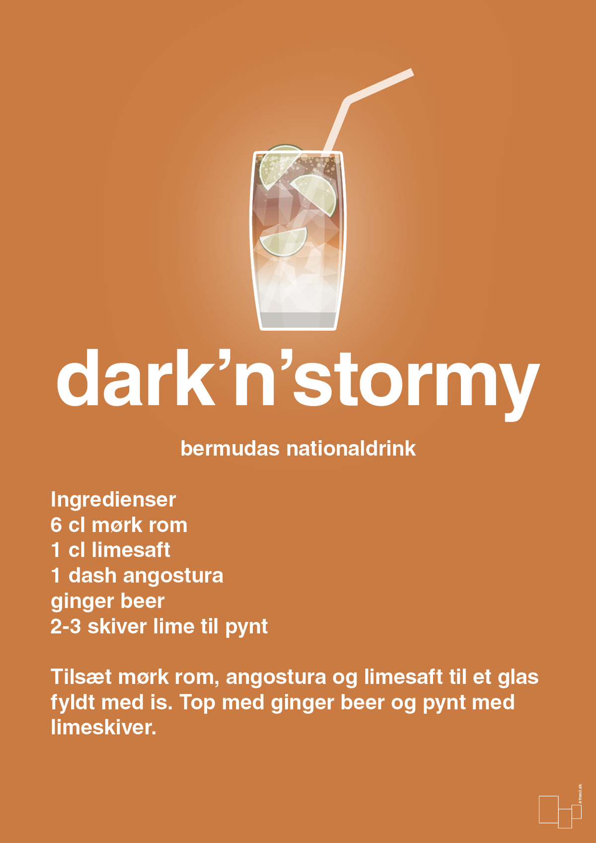 plakat: dark'n'stormy - rumba orange-Cocktails-A1two3