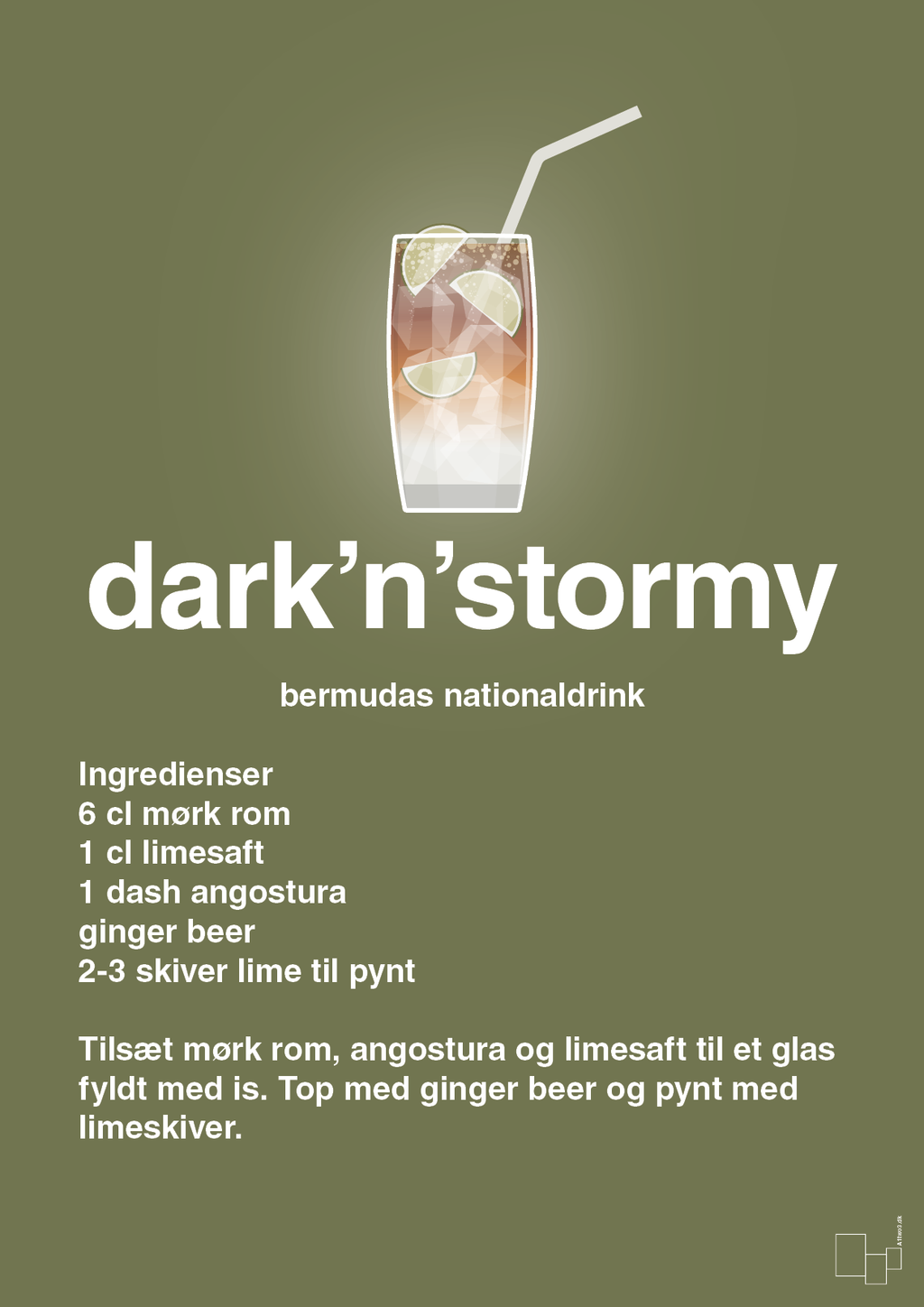 plakat: dark'n'stormy - secret meadow-Cocktails-A1two3