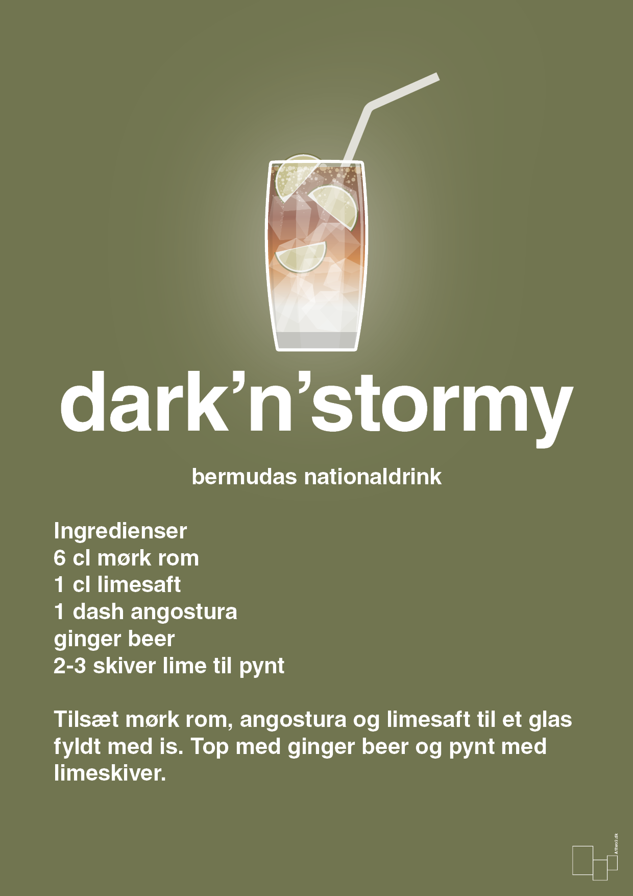 plakat: dark'n'stormy - secret meadow-Cocktails-A1two3