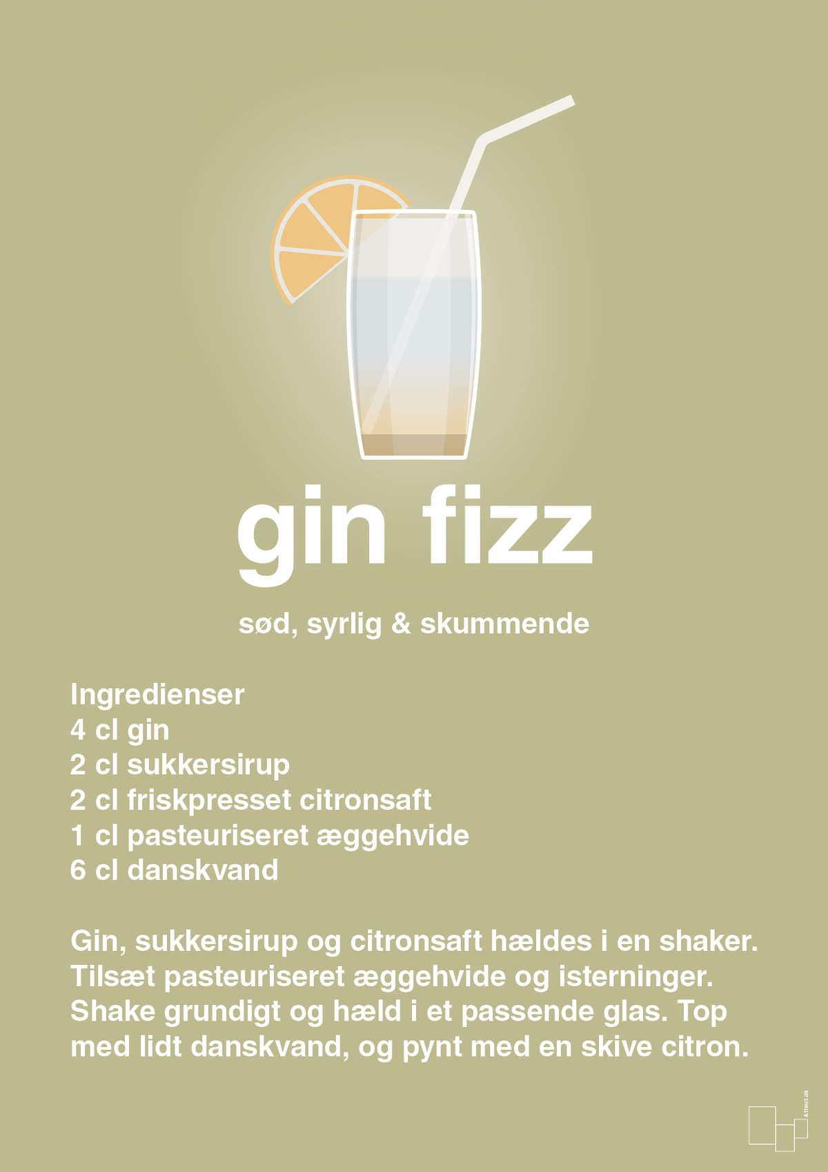 plakat: gin fizz - back to nature-Cocktails-A1two3