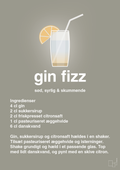 plakat: gin fizz - battleship gray-Cocktails-A1two3