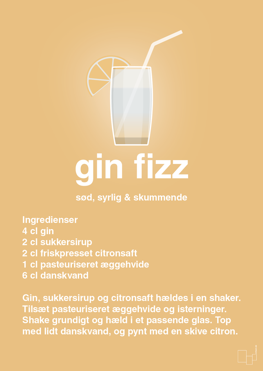 plakat: gin fizz - charismatic-Cocktails-A1two3