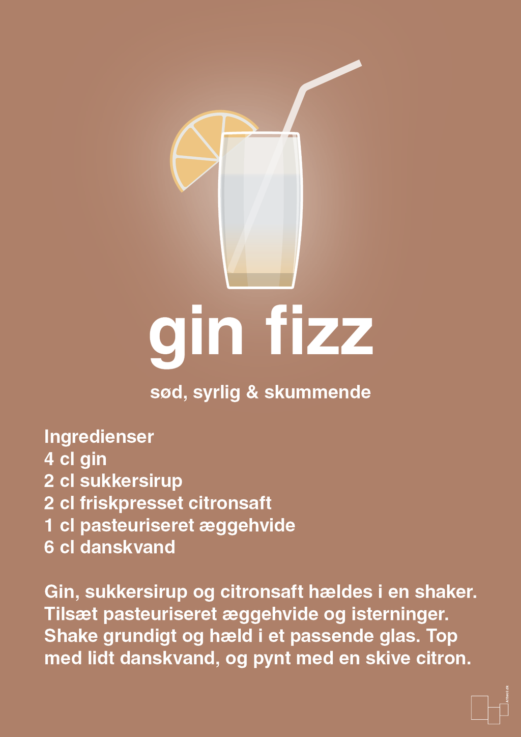 plakat: gin fizz - cider spice-Cocktails-A1two3