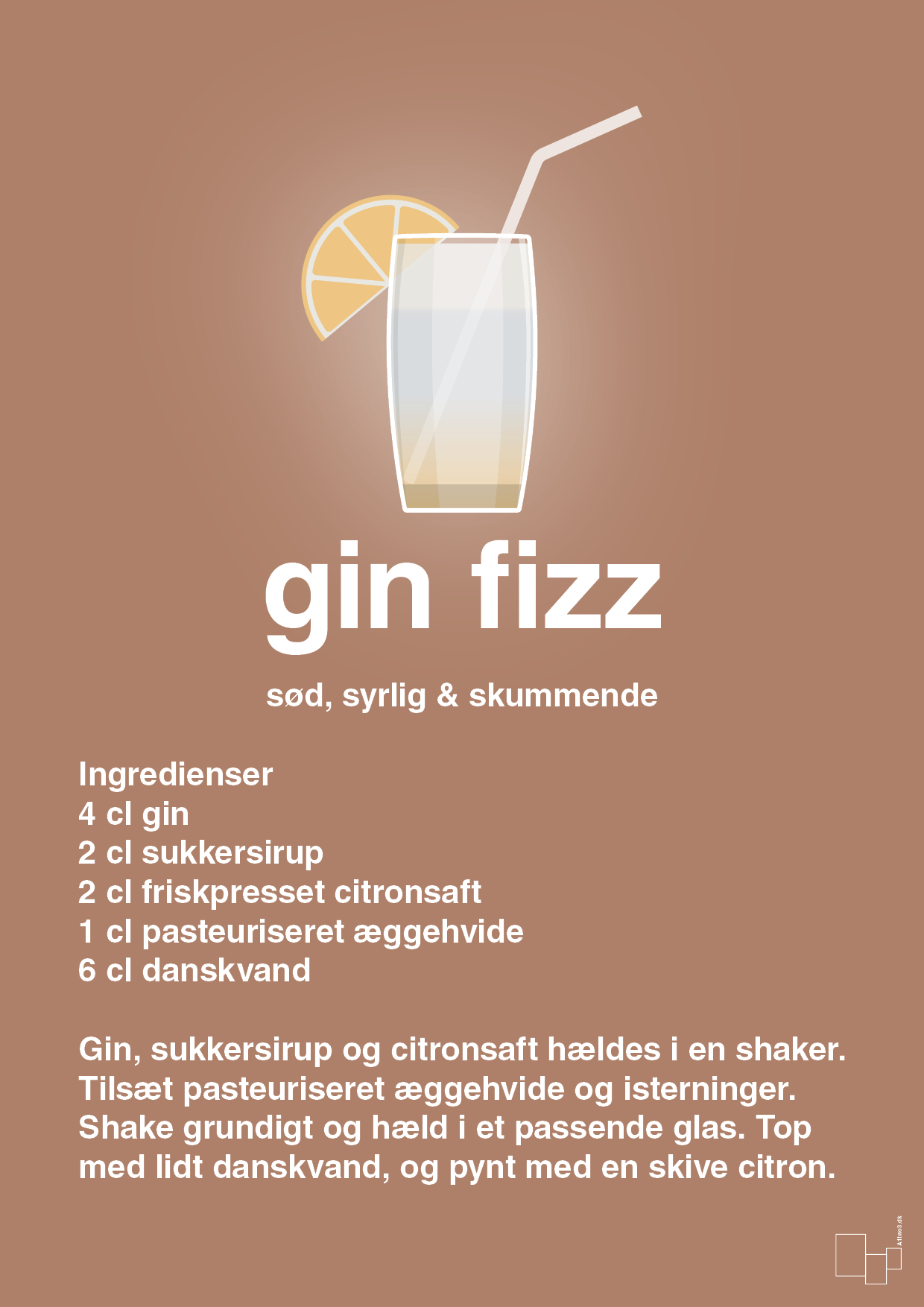 plakat: gin fizz - cider spice-Cocktails-A1two3