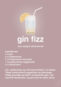 plakat: gin fizz - light rose-Cocktails-A1two3
