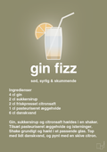 plakat: gin fizz - misty forrest-Cocktails-A1two3